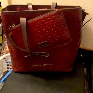 Maroon Dooney & Burke Bag with wristlet